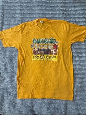 Vintage 80s Mayo Spruce "I'd Quit My Job" Novelty Graphic Tee Single Stitch